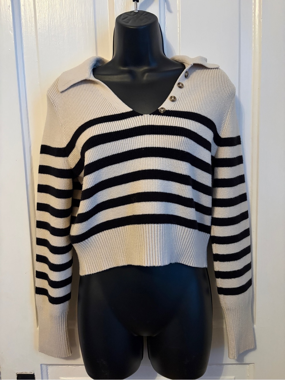 Stripe Collar Sweater